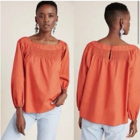 Maeve by Anthropologie Tops - Maeve for Anthropologie Jessie Smocked Swing Blouse​​